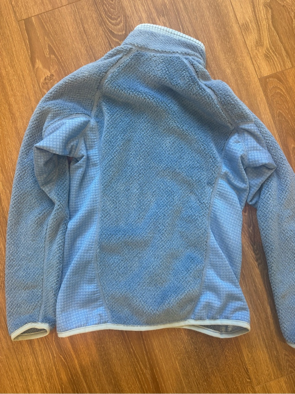Patagonia vintage women’s R2 fleece lined Jacket small fuzzy full zip light blue - Picture 6 of 7